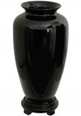 14" Solid Black Porcelain Tung Chi Vase