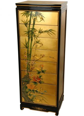 Gold Leaf Eight Drawer Cabinet