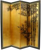 5 1/2 ft. Tall Gold Leaf Bamboo Room Divider