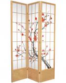 7 ft. Tall Cherry Blossom Shoji Screen
