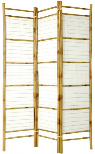 6 ft. Tall Burnt Bamboo with Rice Paper Shoji Screen