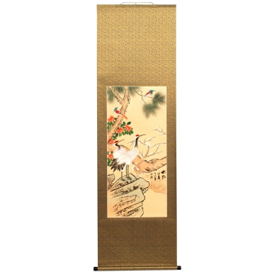 Pine Tree and Crane Scroll