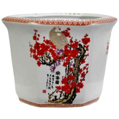 10" Cherry Blossom Porcelain Flower Pot