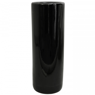 24" Solid Black Porcelain Umbrella Stand