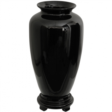 14" Solid Black Porcelain Tung Chi Vase