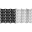 6 ft. Tall Double Sided Black and White Damask Canvas Room Divider 6 Panel