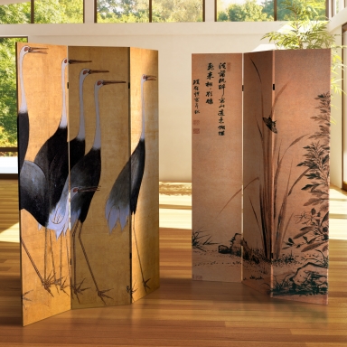 6 ft. Tall Double Sided Cranes Room Divider