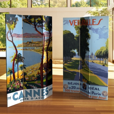 6 ft. Tall Double Sided Cannes/Versailles Room Divider