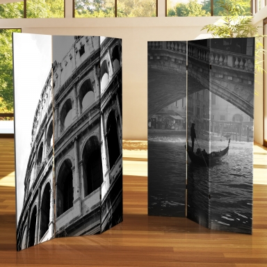 6 ft. Tall Double Sided Coliseum and Canal Room Divider