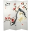 6 ft. Tall Double Sided Cherry Blossoms and Love Canvas Room Divider 4 Panel