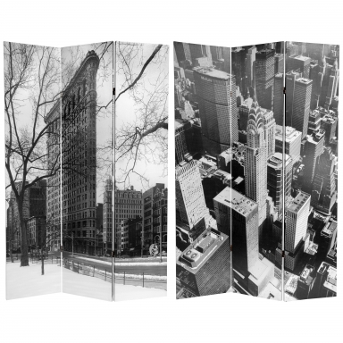 6 ft. Tall New York City Double Sided Room Divider
