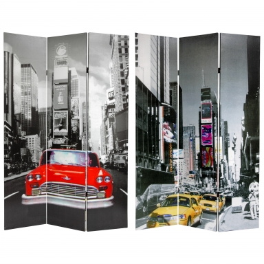 6 ft. Tall New York City Taxi Double Sided Room Divider