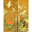 36" Gold Leaf Shoe Cabinet - Birds and Flowers