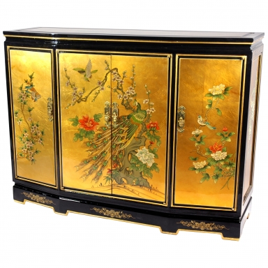 Gold Leaf Slant Front Cabinet