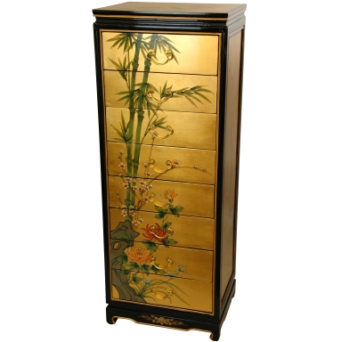 Gold Leaf Eight Drawer Cabinet
