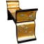 Gold Leaf Lacquer Bench