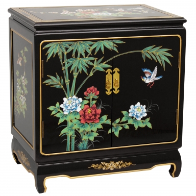 Black Lacquer End Table