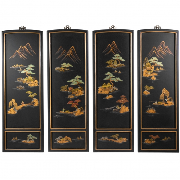 Japanese Landscape Wall Plaques