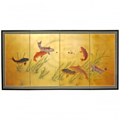 36" Gold Leaf Seven Lucky Fish