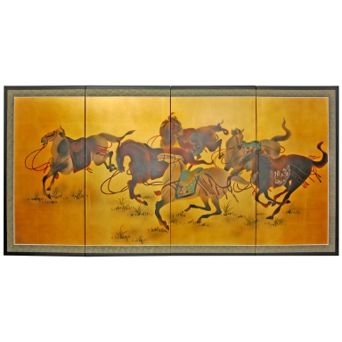 36" Riders in the Storm on Gold Leaf