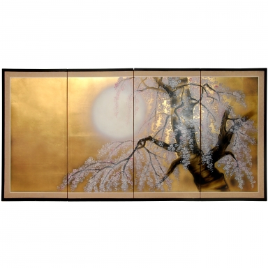36" Gold Leaf Sakura Blossom
