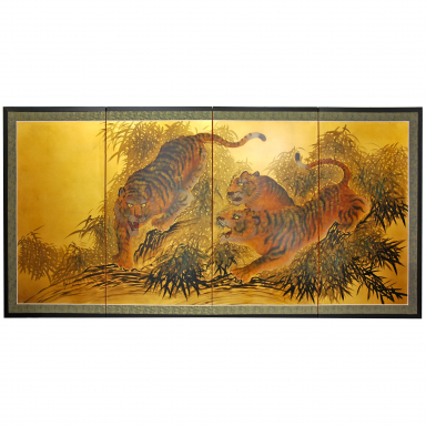 36" Gold Leaf Tigers on the Move