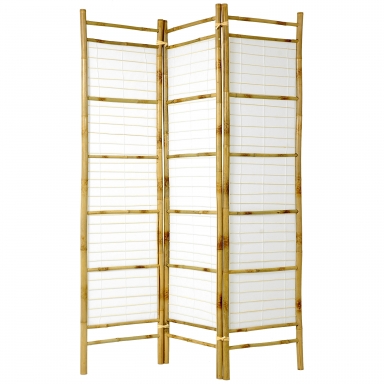 6 ft. Tall Burnt Bamboo with Rice Paper Shoji Screen