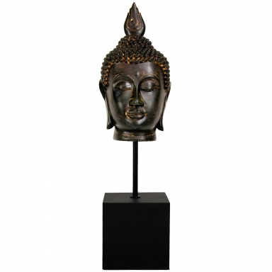 19" Burmese Buddha Head Statue