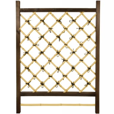 Japanese Garden Style Wood & Bamboo Trellis