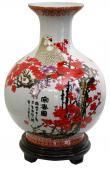 12" Cherry Blossom Porcelain Vase