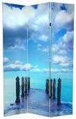 6 ft. Tall Double Sided Ocean Room Divider