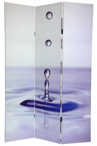 6 ft. Tall Double Sided Water Zen Canvas Room Divider