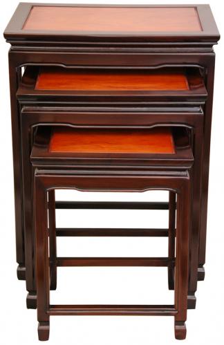 Rosewood Nesting Tables - Two-tone