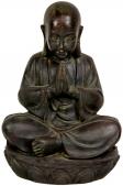 16" Sitting Japanese Zen Monk Statue